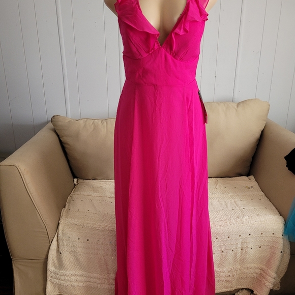 Jump apparel prom fuchsia gown size 7/8 juniors - Picture 9 of 10